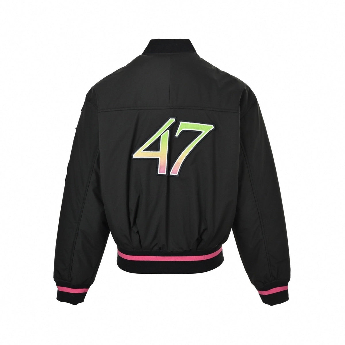 Dior 47 Graphic Cotton Bomber Jacket | Black & Neon
