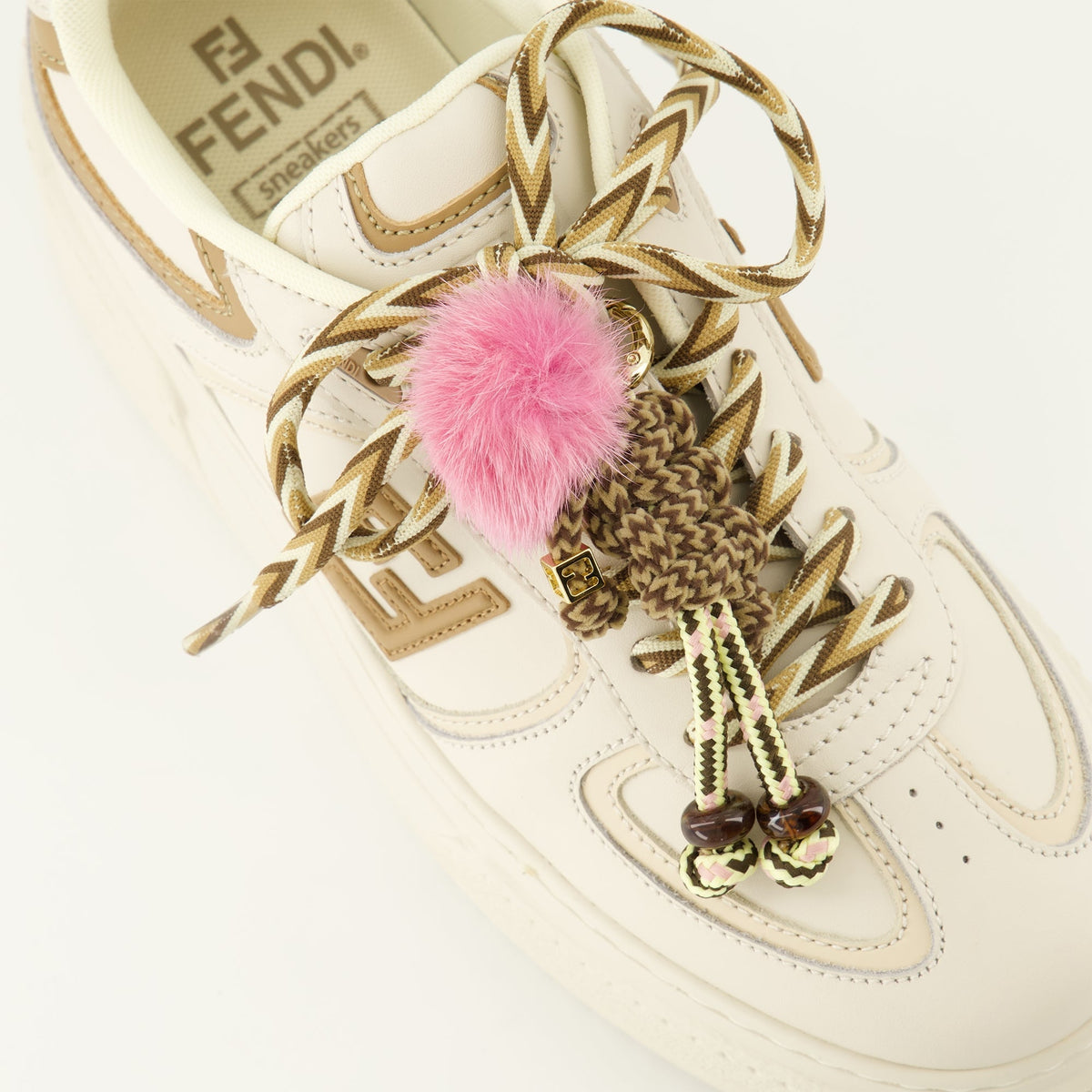 Fendi Match Beige Platform Sneakers