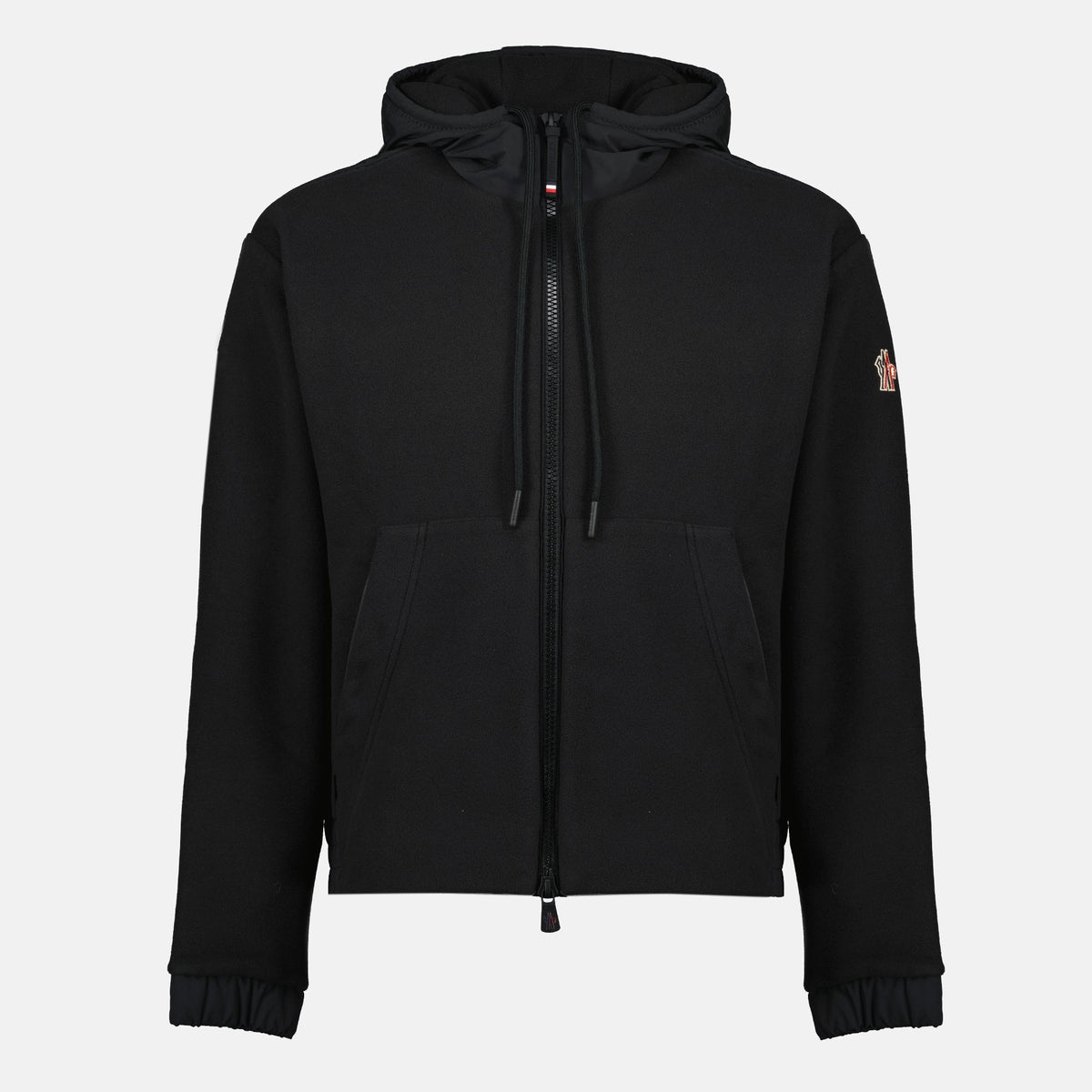 Black Polartec® Zip-Up Cardigan