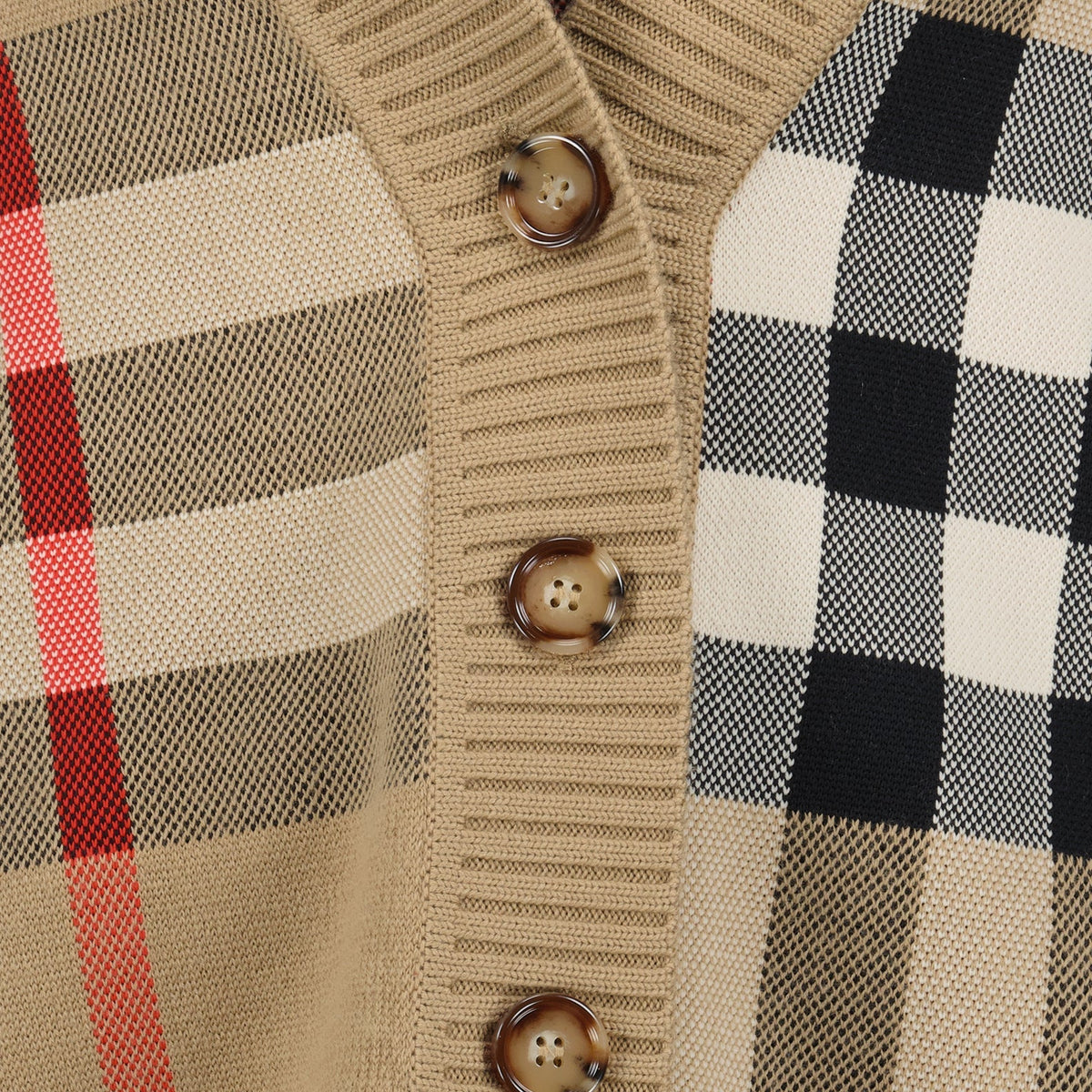 Checked cardigan