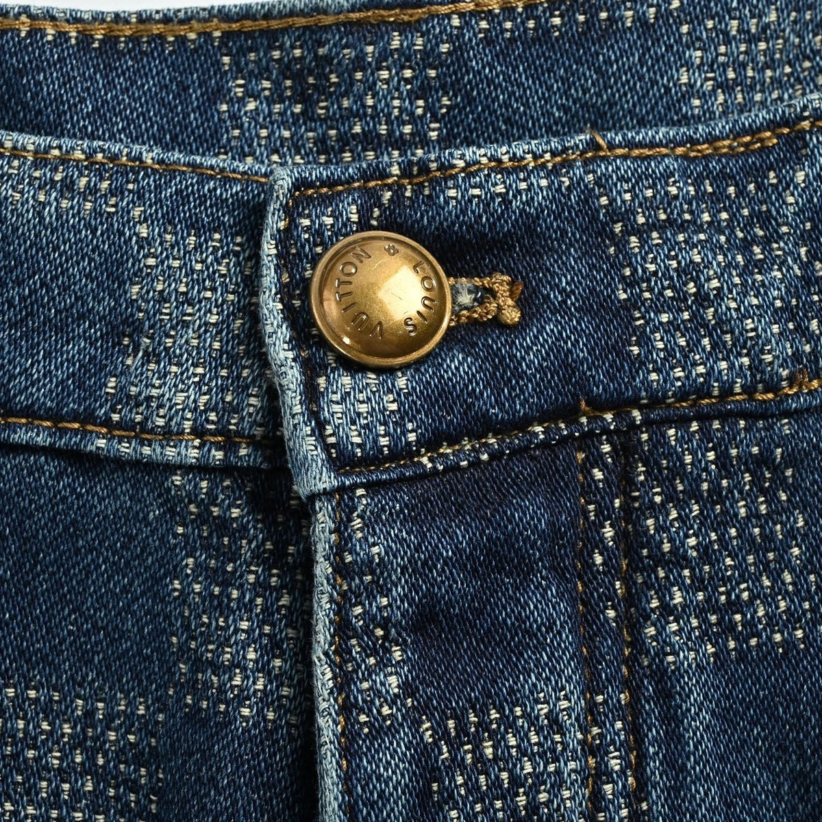 Damier Signature Denim Jeans | Indigo Wash