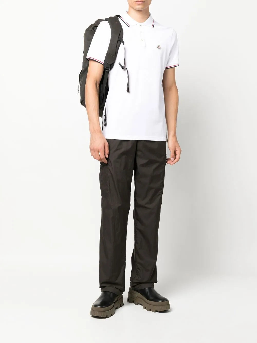 Tricolor-Trim Polo Shirt