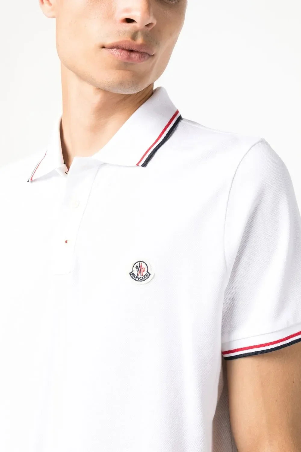 Tricolor-Trim Polo Shirt