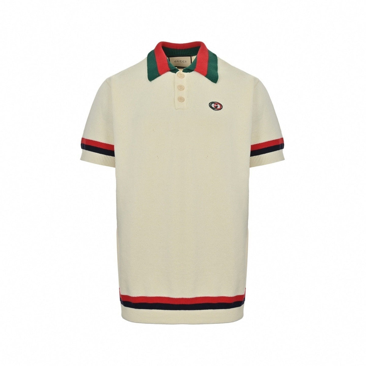 Web Stripe Ribbed Knit Polo