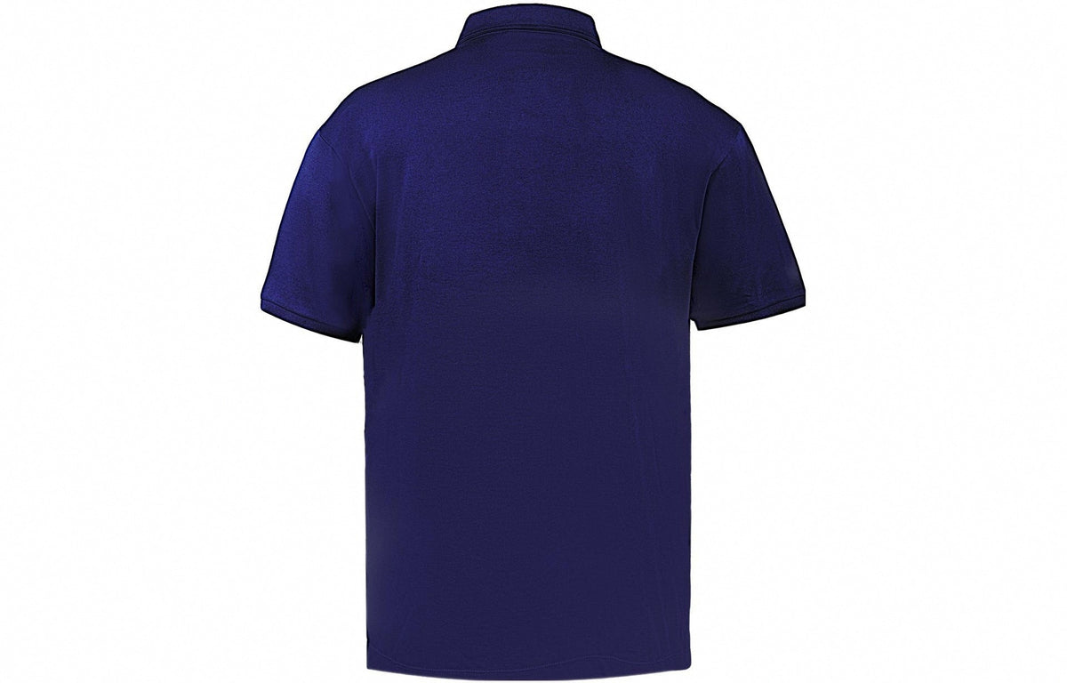 Monogram Panel Polo Shirt | Beige & Navy