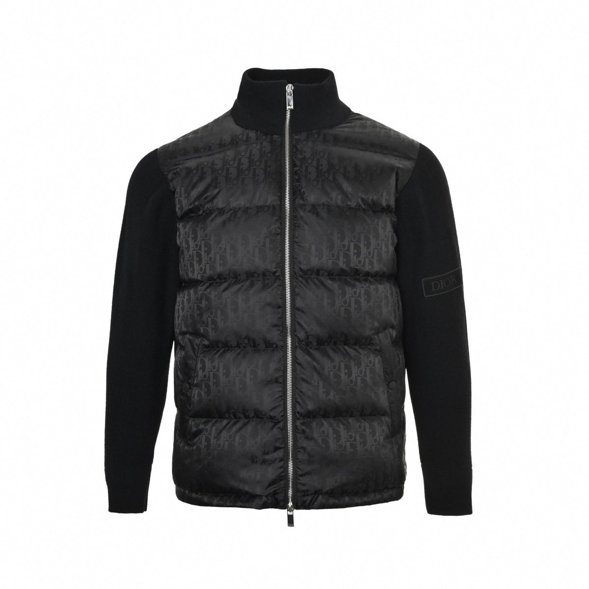 Oblique Monogram Down Cardigan | All-Black