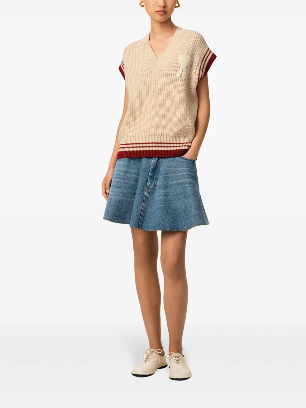 Sleeveless Ribbed Sweater