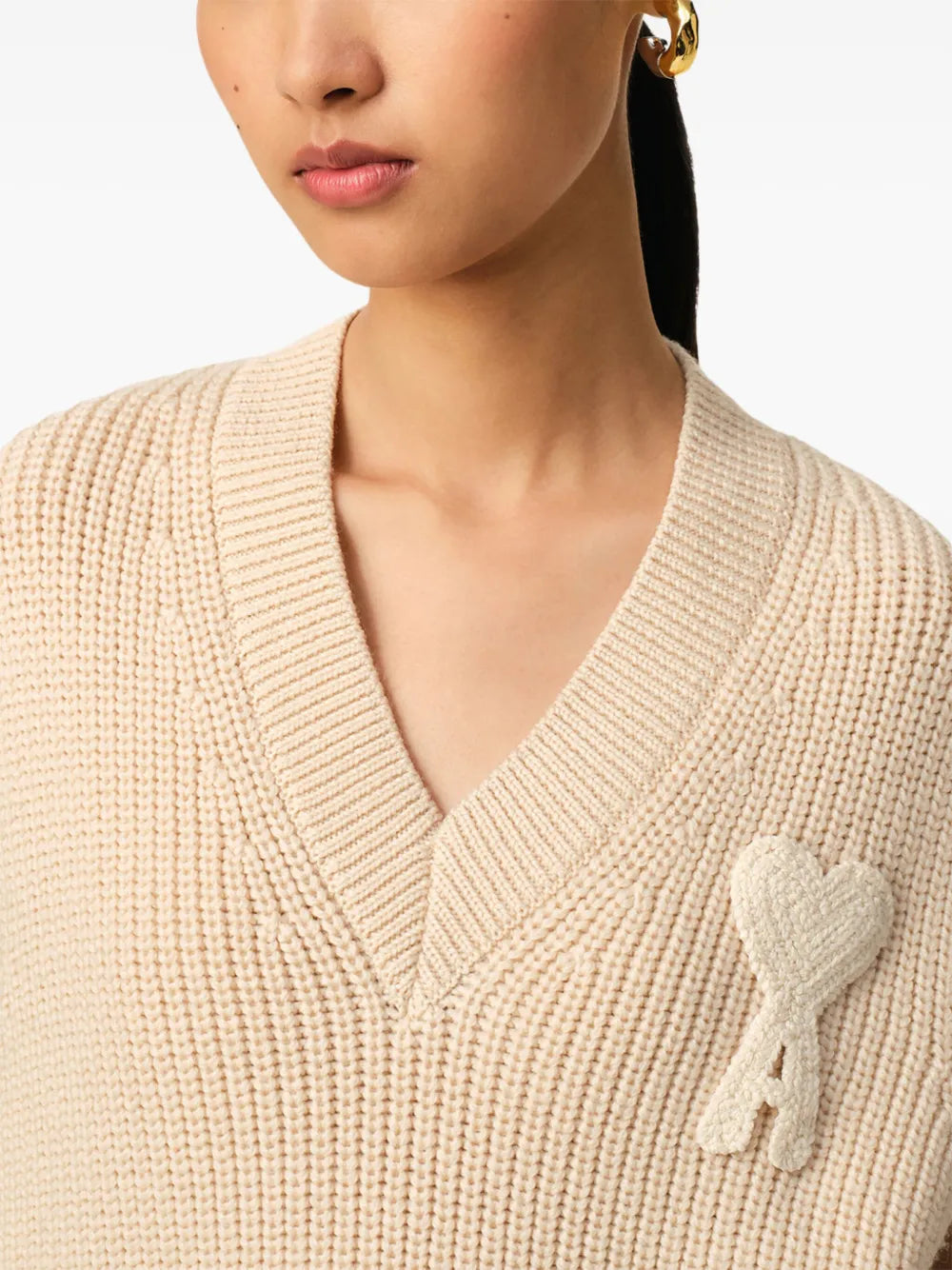 Sleeveless Ribbed Sweater