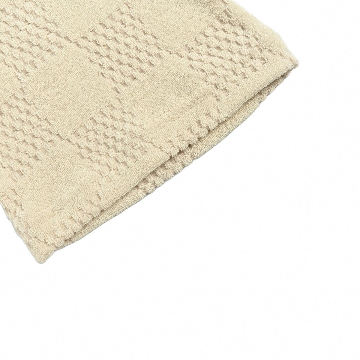 Damier Cotton Toweling Set | Beige