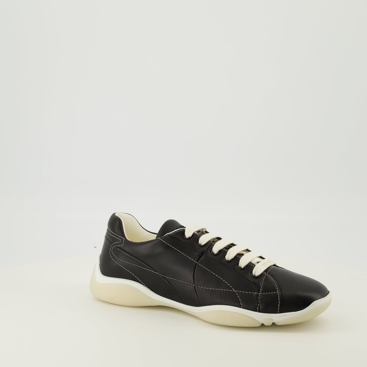Black Leather America's Cup Sneakers
