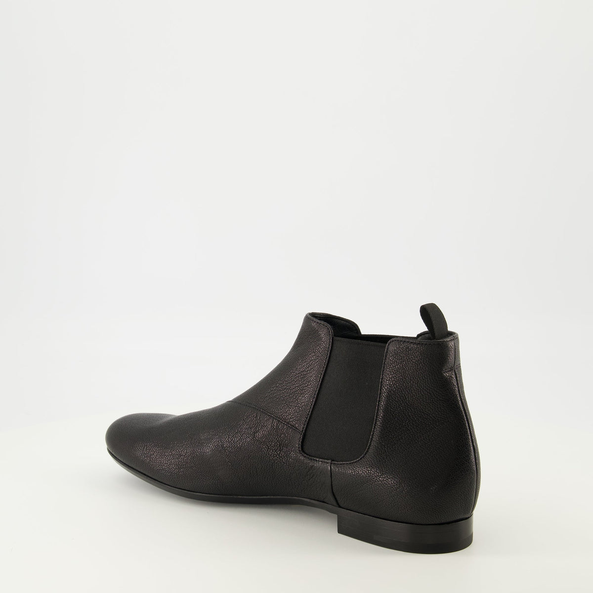 Black Leather Chelsea Boots