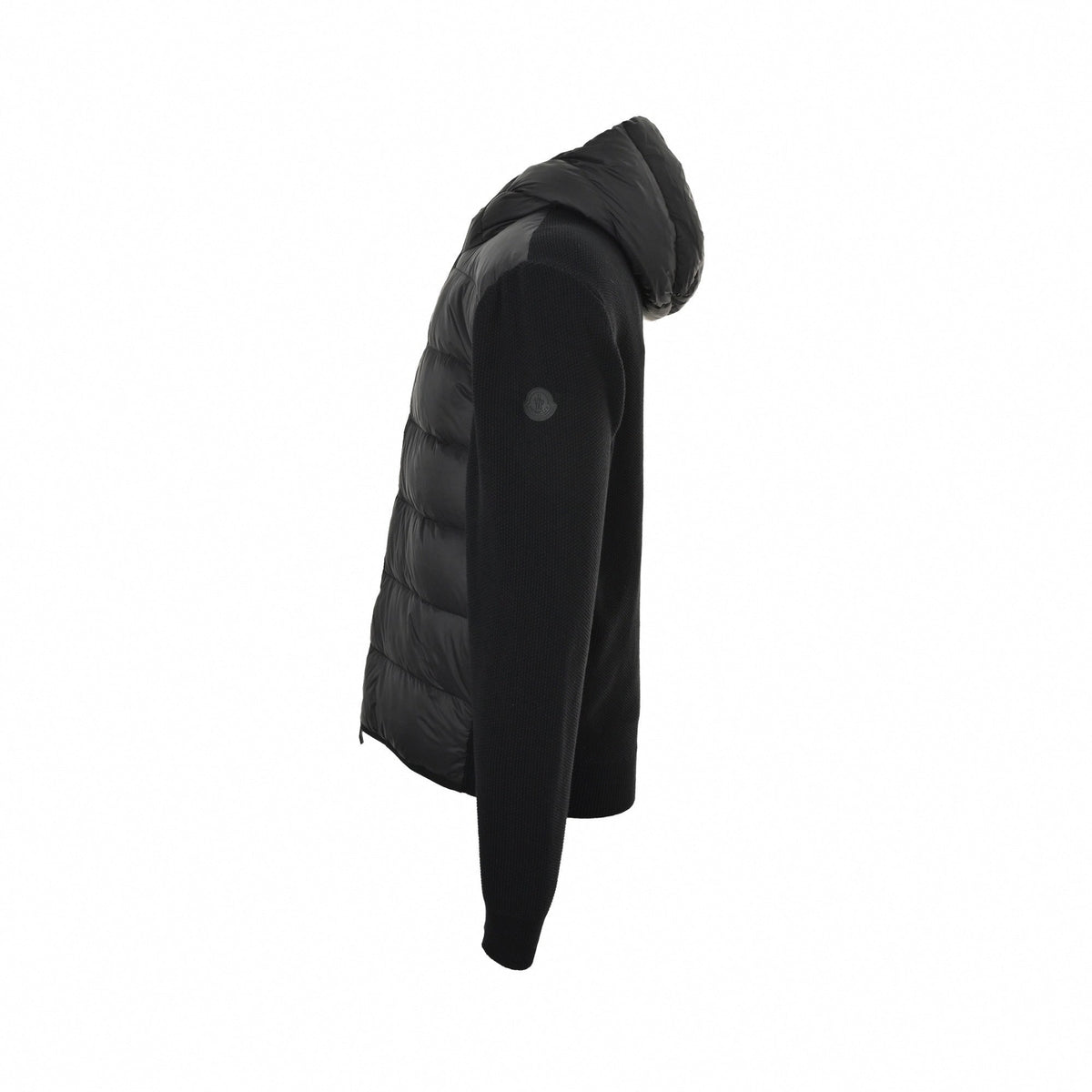 Tonal Logo Hybrid Knit Jacket | Black