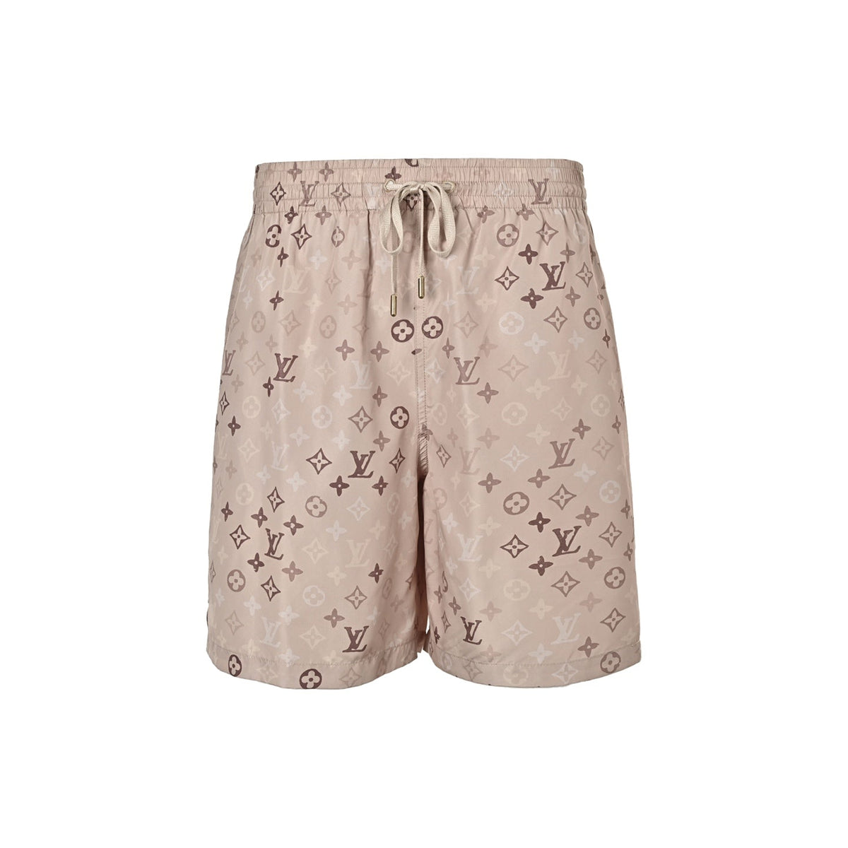 Multi-Tonal Monogram Shorts | Beige