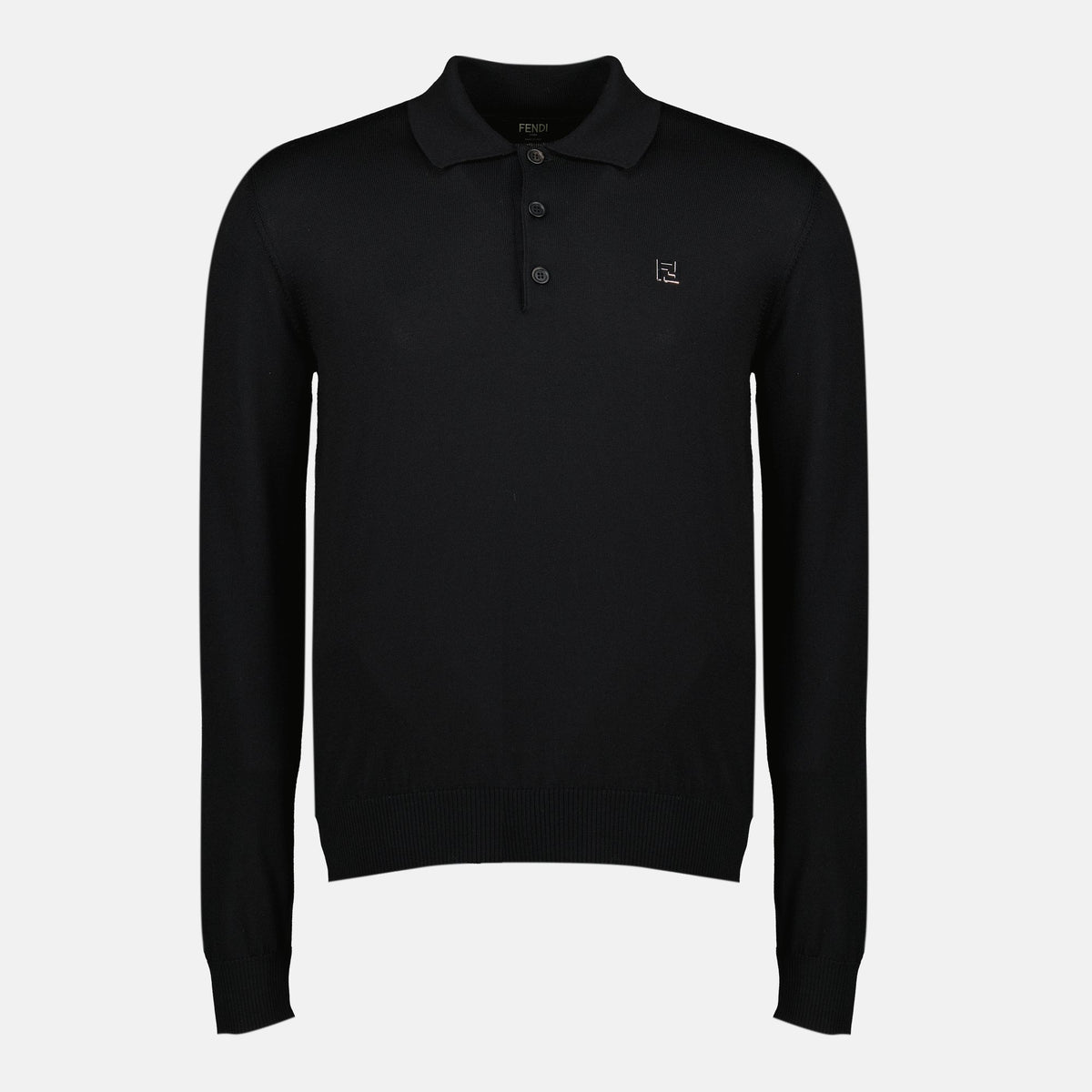 Black Wool Polo