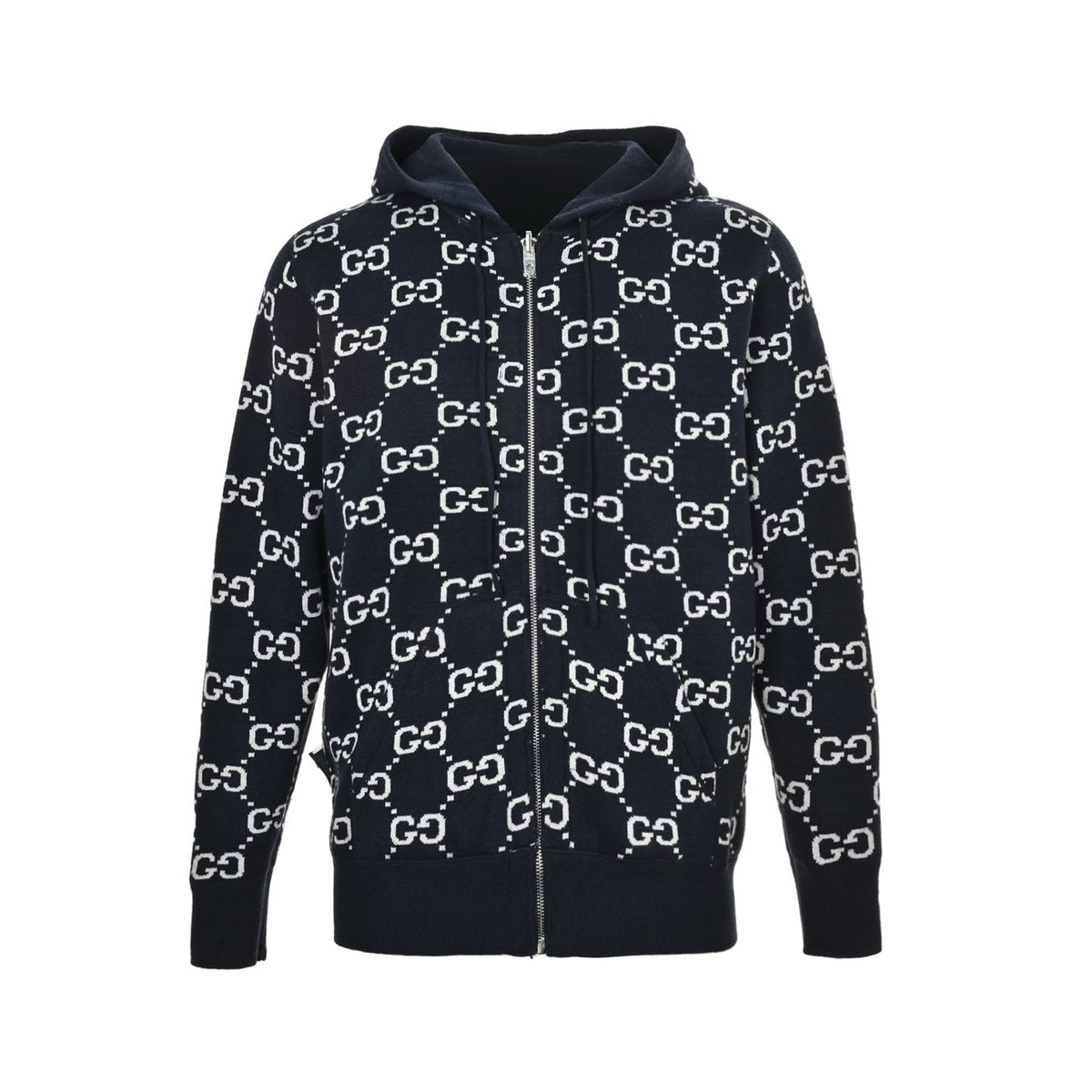 Reversible GG Monogram Cashmere Zip Jacket
