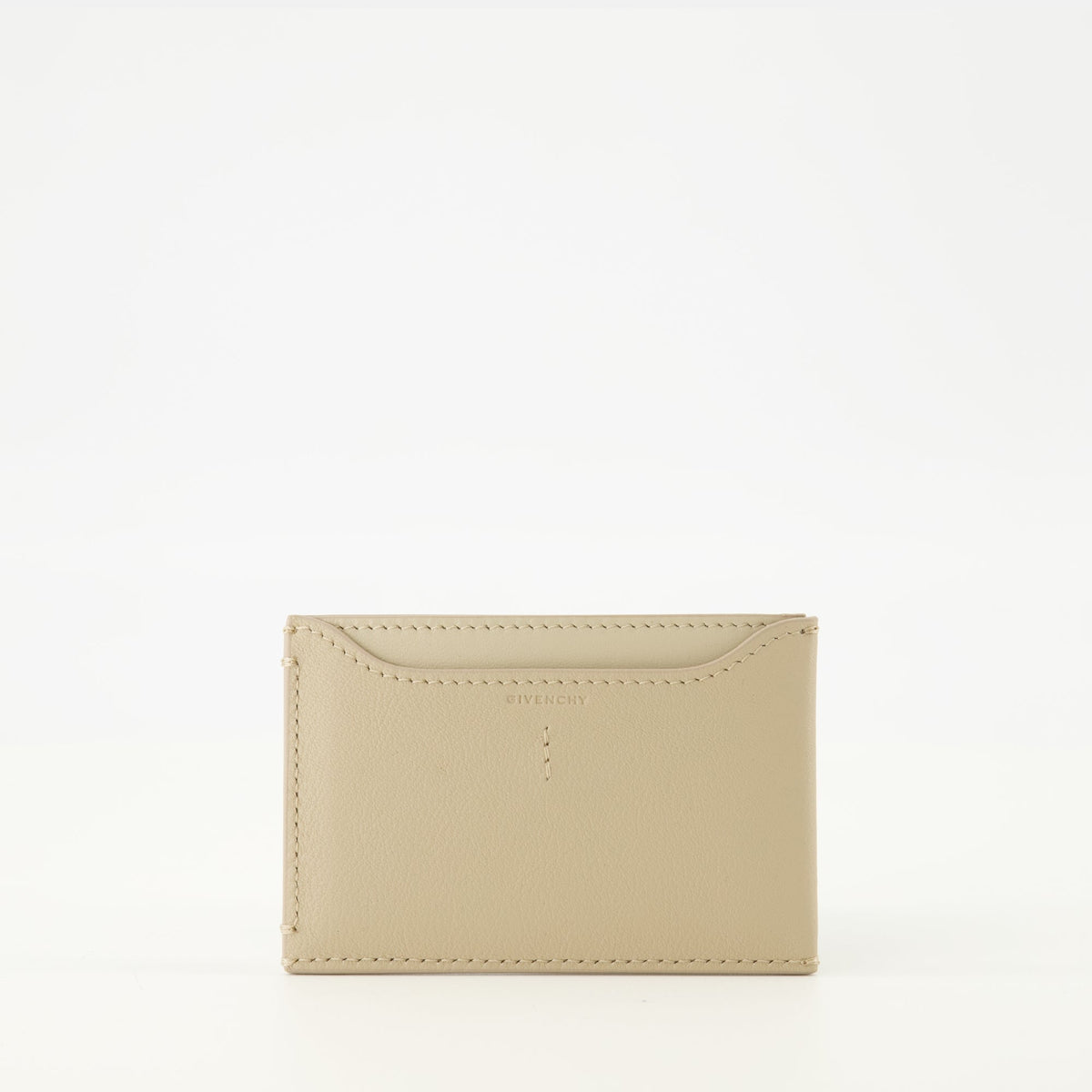 Beige Leather Day Card Holder