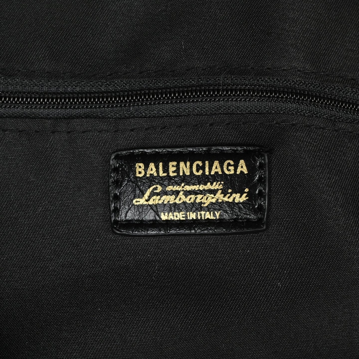 Balenciaga x Automobili Lamborghini Crinkled Leather Backpack | Black