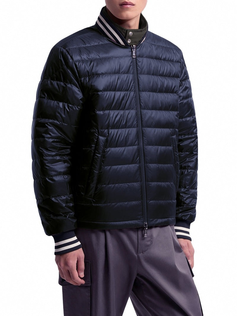 Reversible Padded Bomber Jacket | Dark Grey & Navy