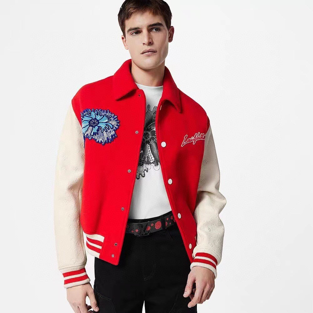 x Yayoi Kusama floral-embroidery jacket
