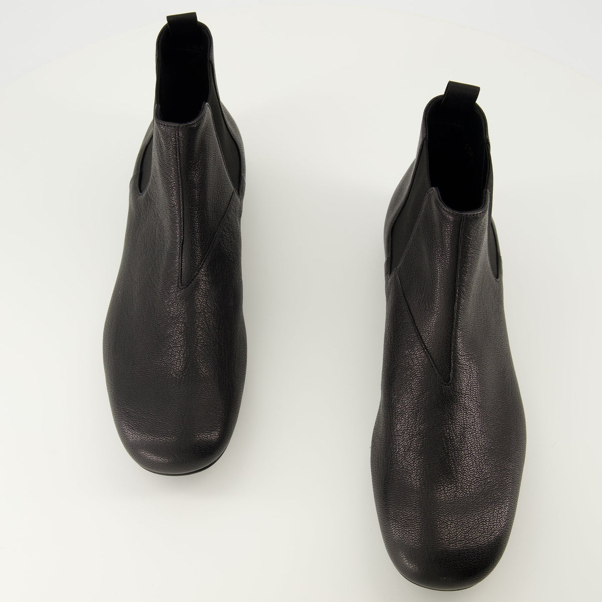 Black Leather Chelsea Boots