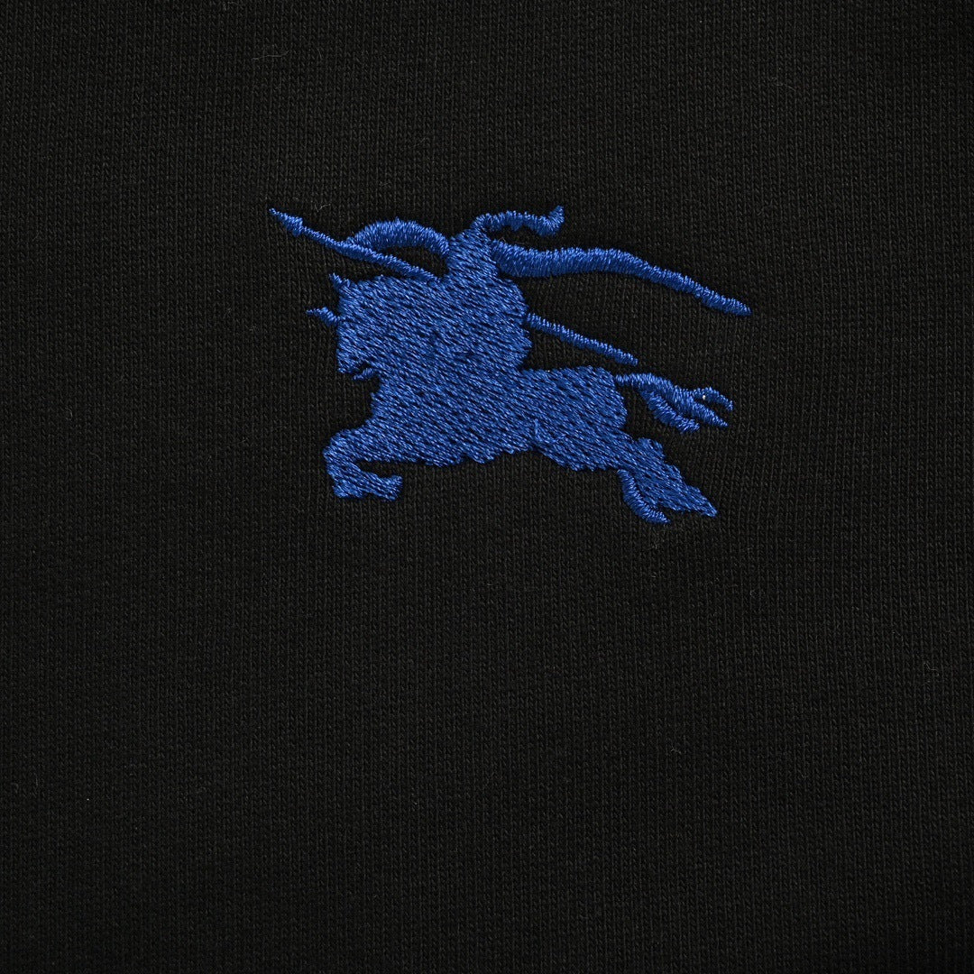 Embroidered Horse Logo Crew Neck Sweatshirt