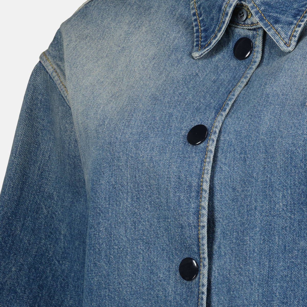Short Denim Shirt