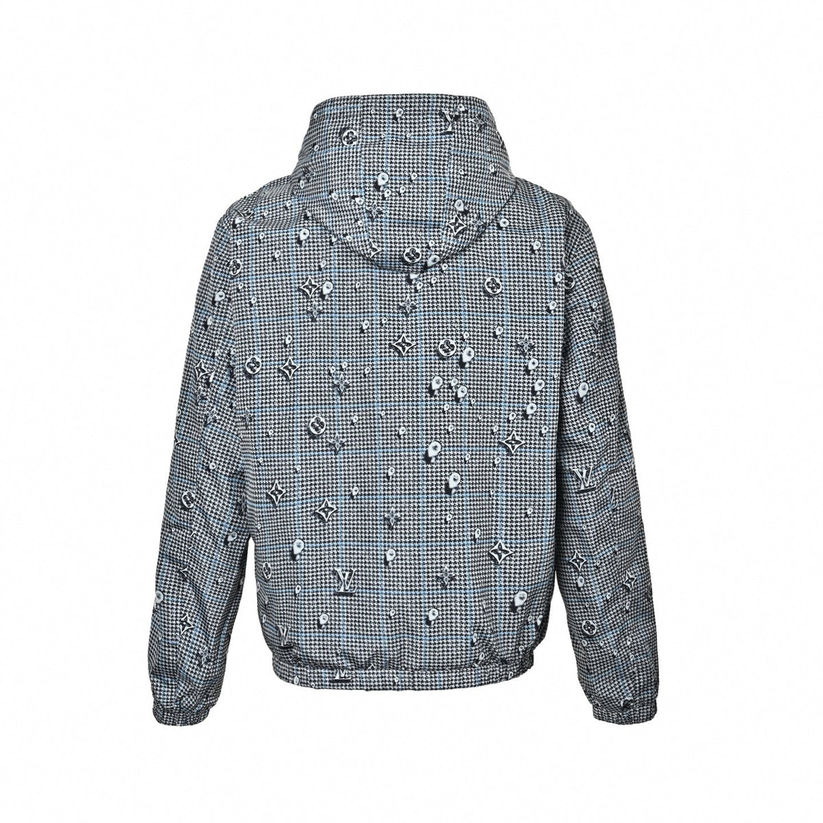 Reversible Houndstooth Monogram Windbreaker