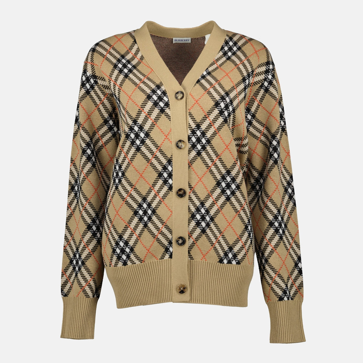 Check Plaid Cardigan