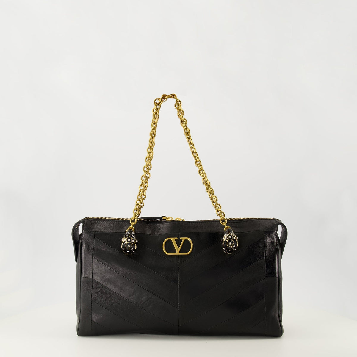 Panthea Black Leather Bag