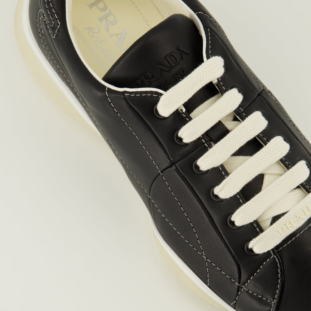 Black Leather America's Cup Sneakers