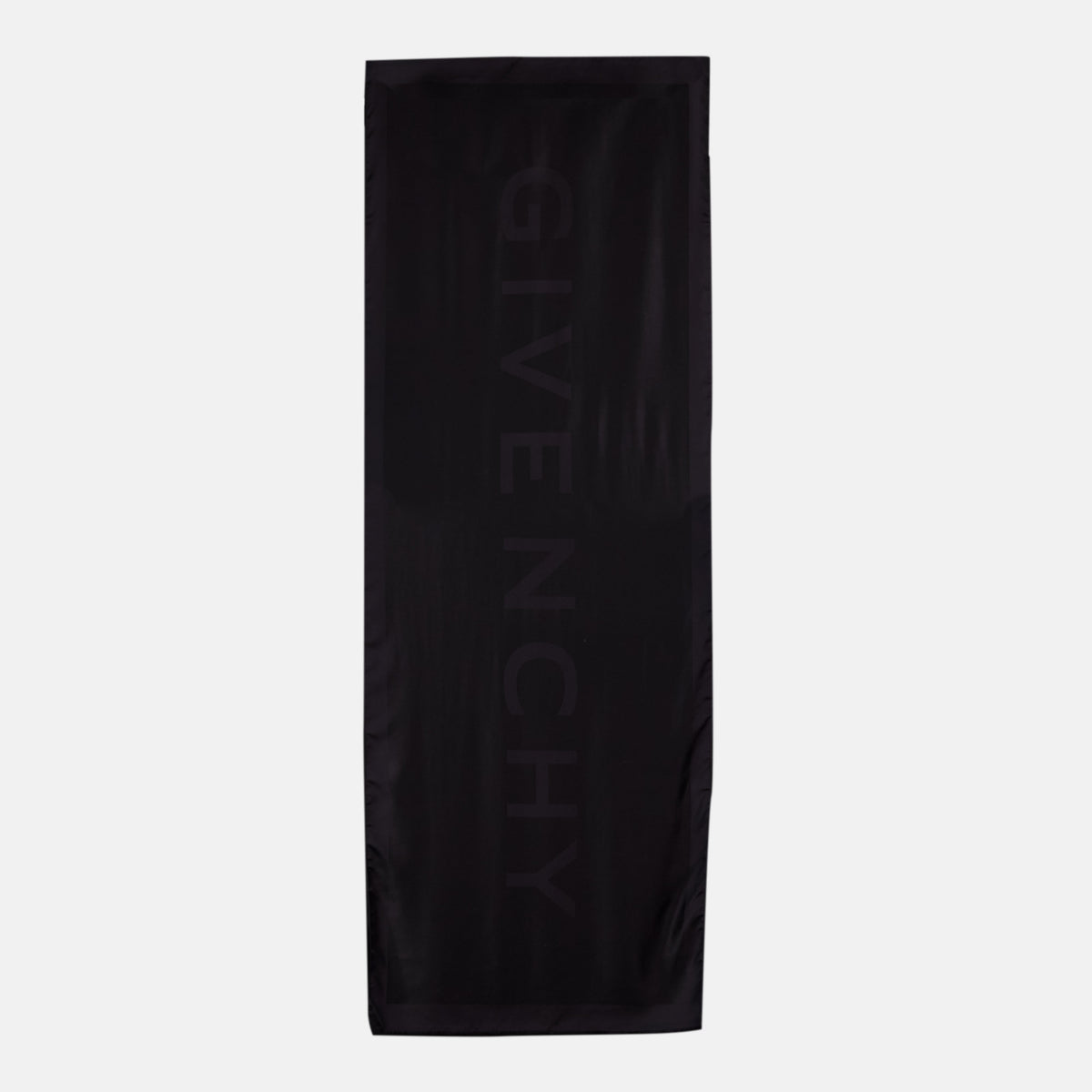 Black Silk and Wool Scarf