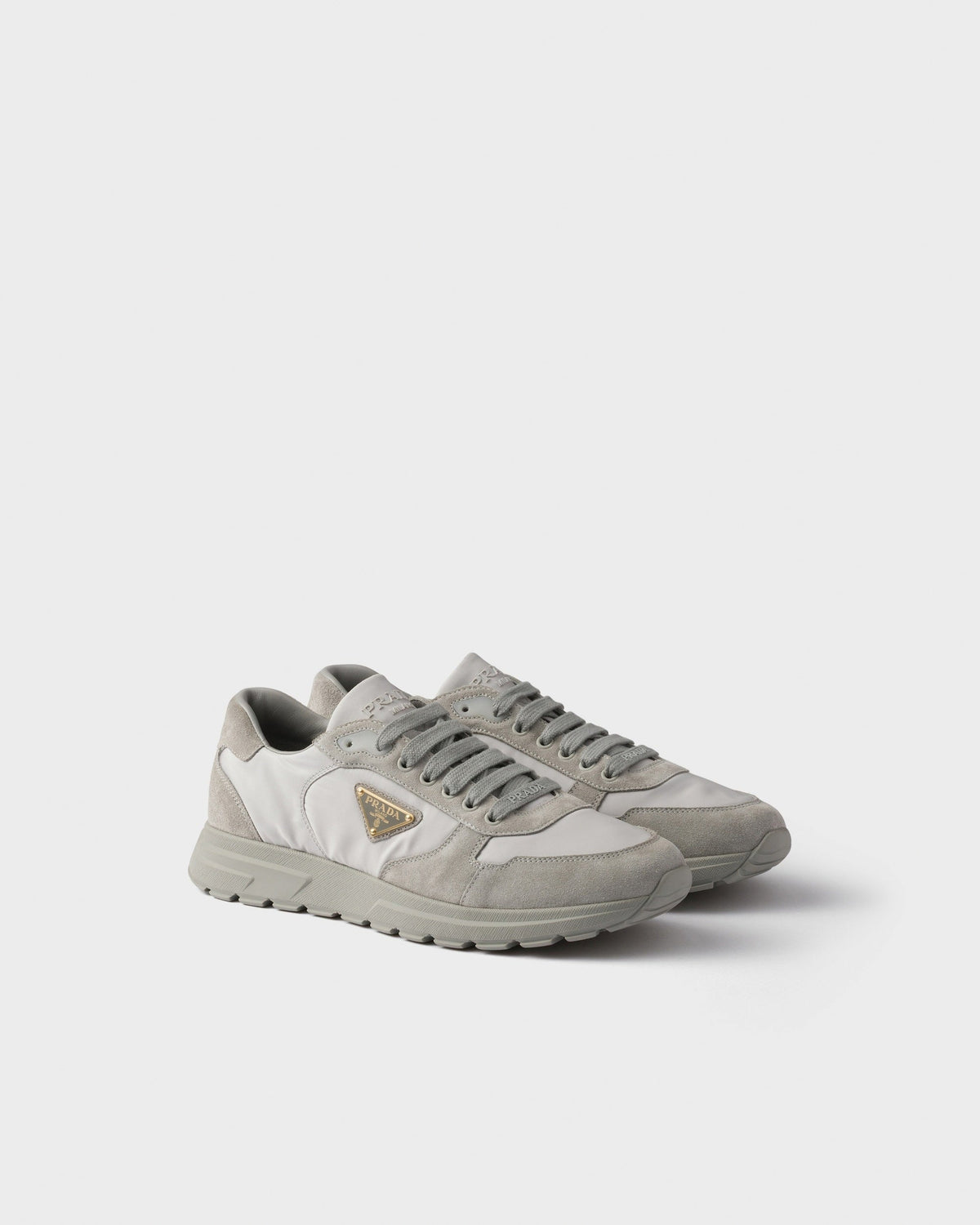 Re-Nylon and Suede Sneakers | Grey