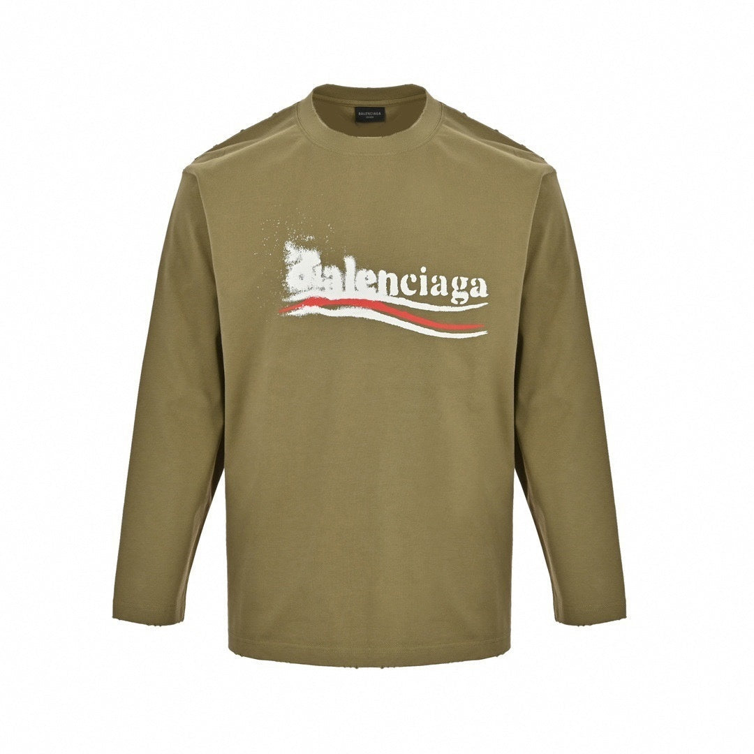 Distressed Signature Logo Long-Sleeve T-Shirt