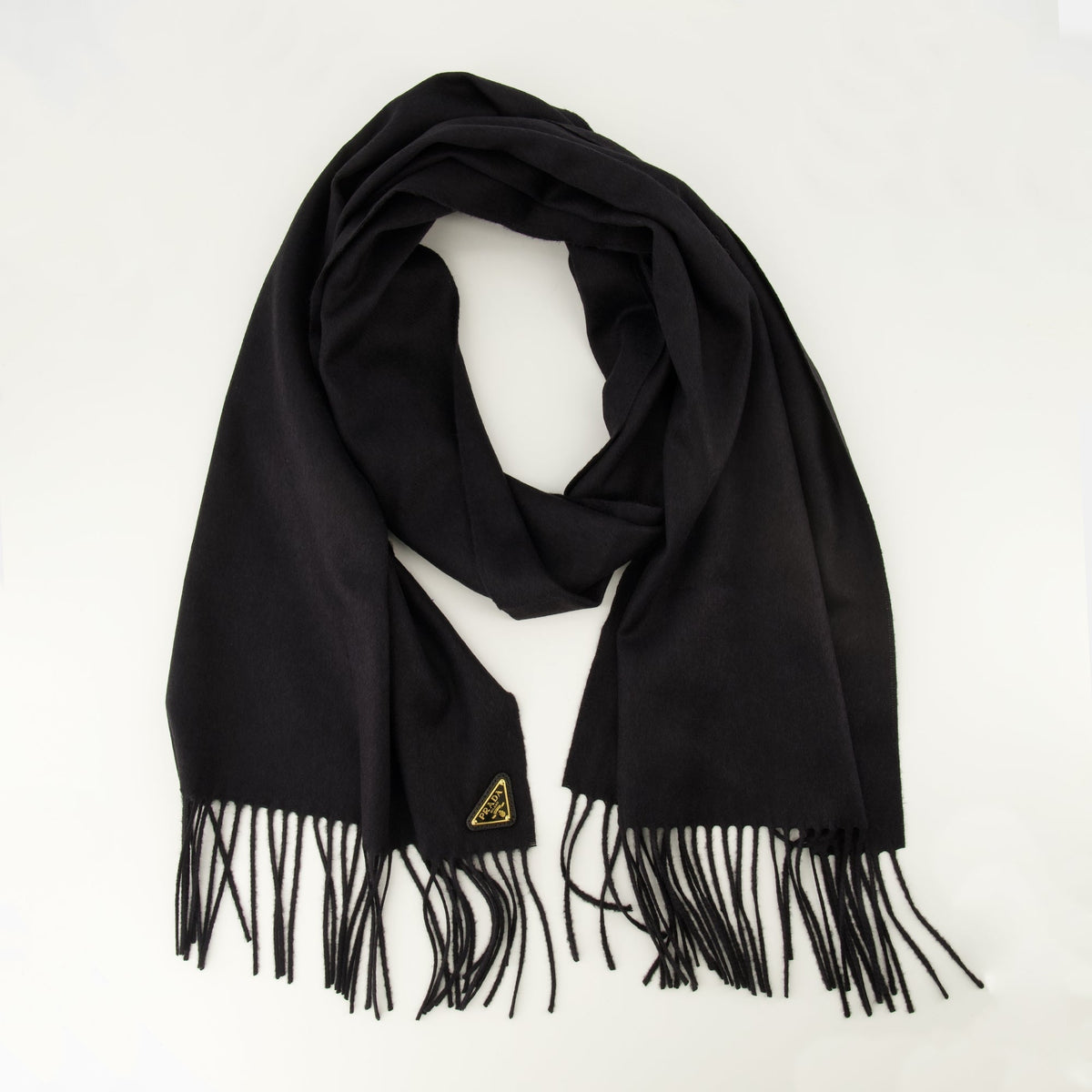Black Silk and Cashmere Scarf