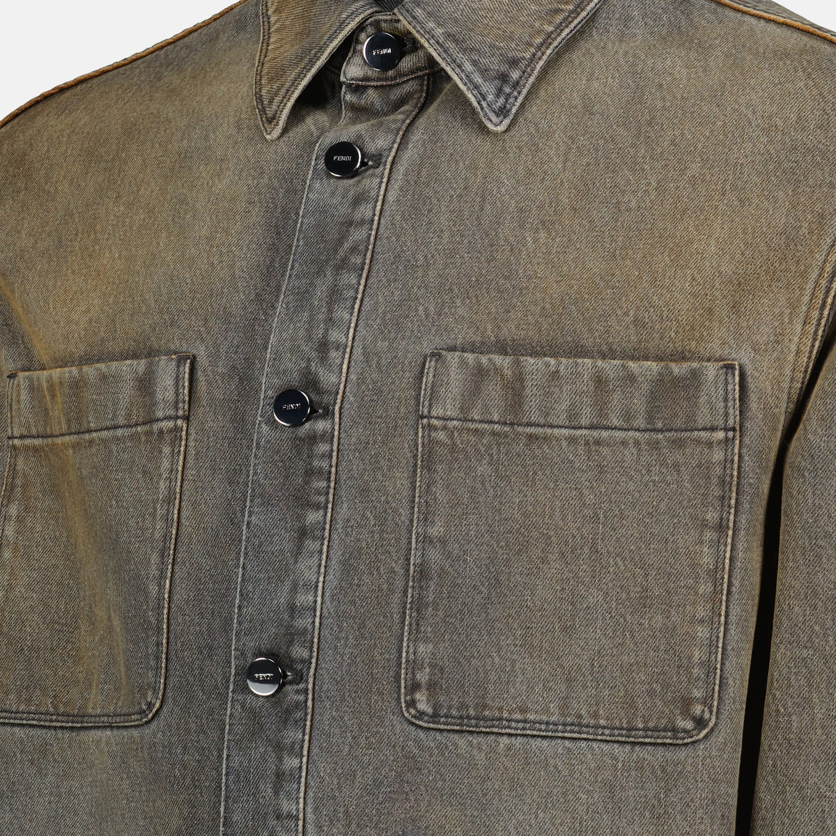Gray Denim Shirt
