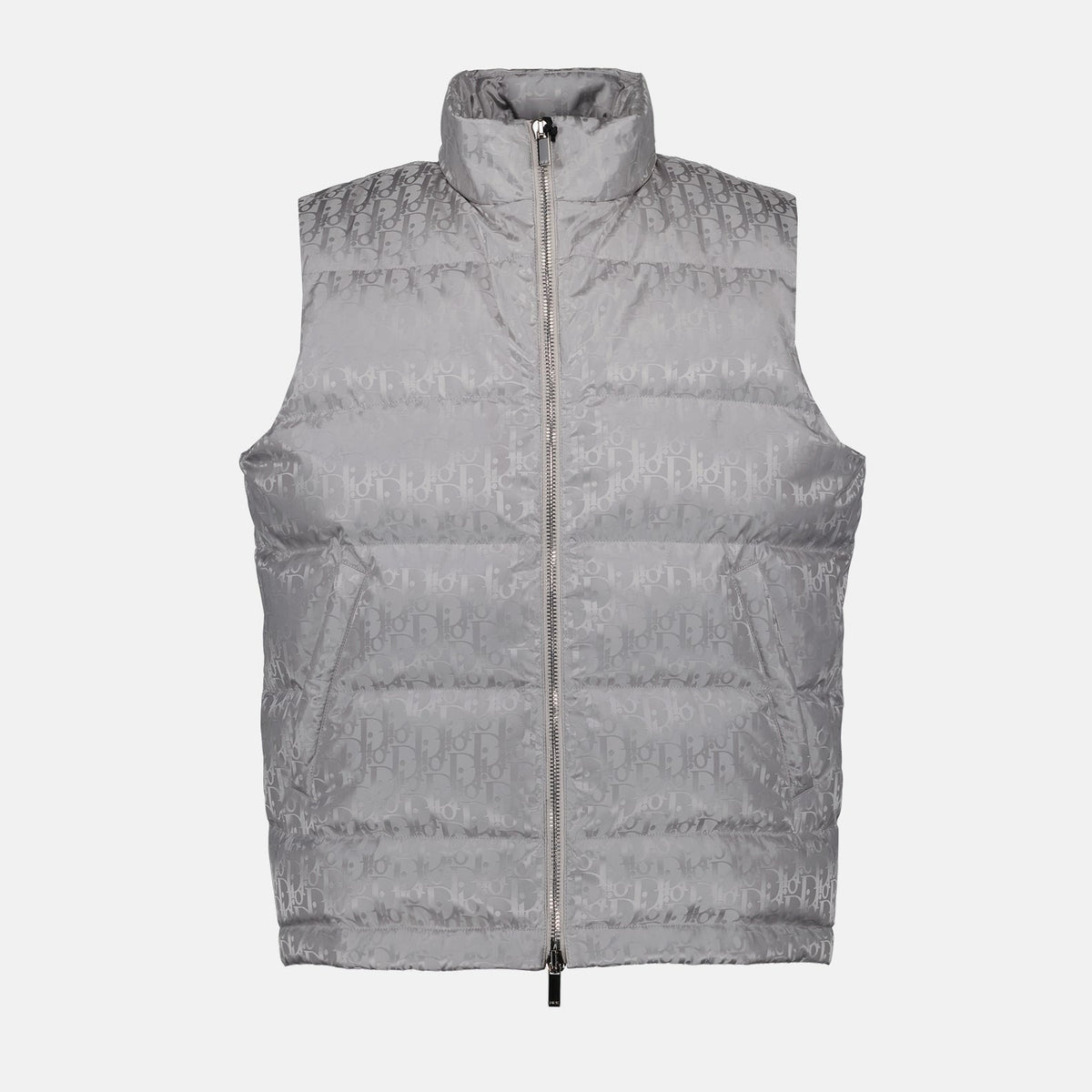 Oblique sleeveless jacket