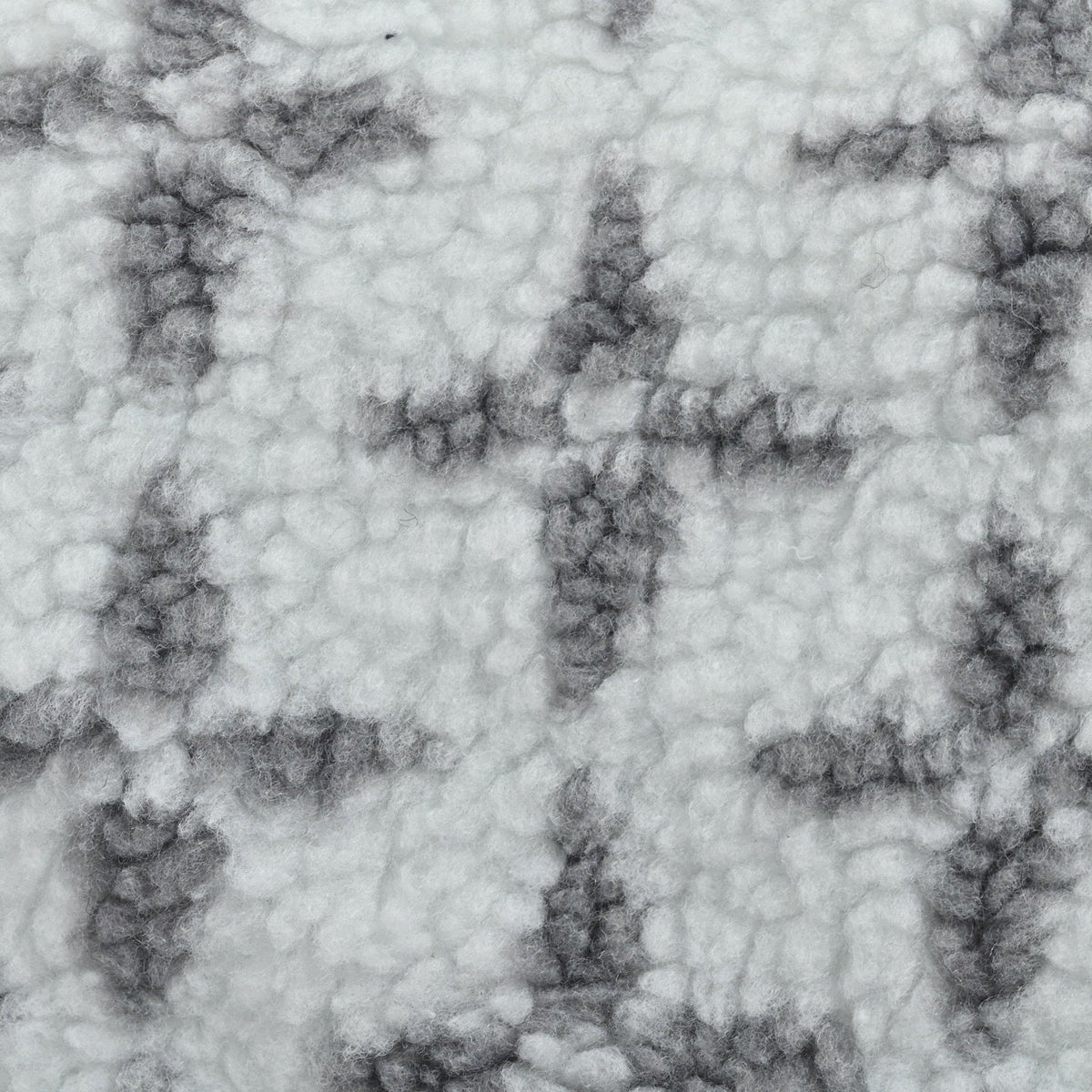 Monogram Jacquard Fleece Jacket | White & Grey