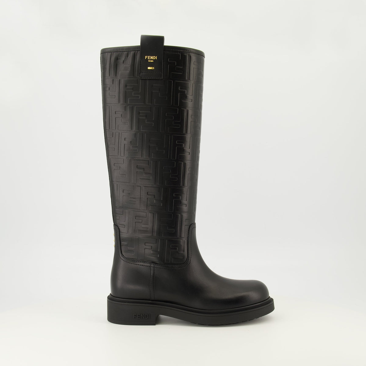 Filo Black Leather Boots