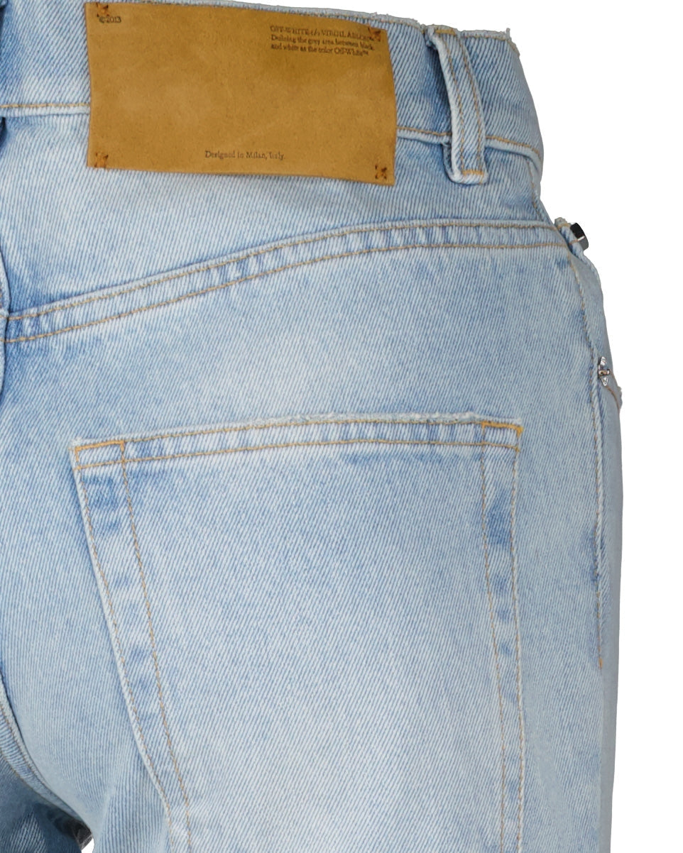 Faded Denim Pants