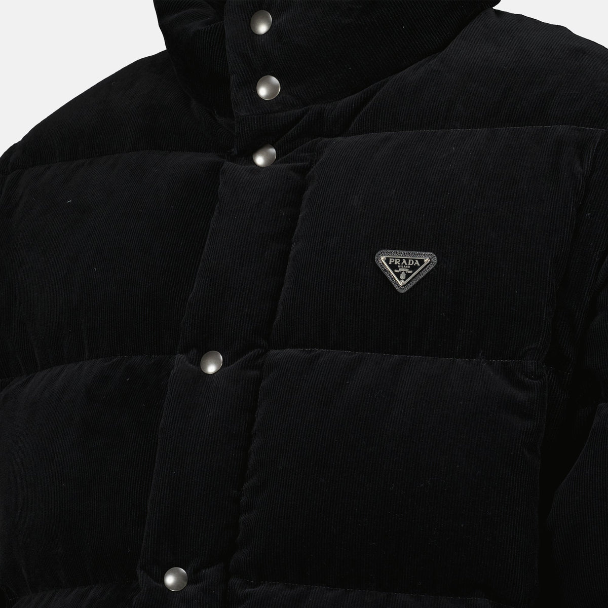 Black Corduroy Puffer Jacket
