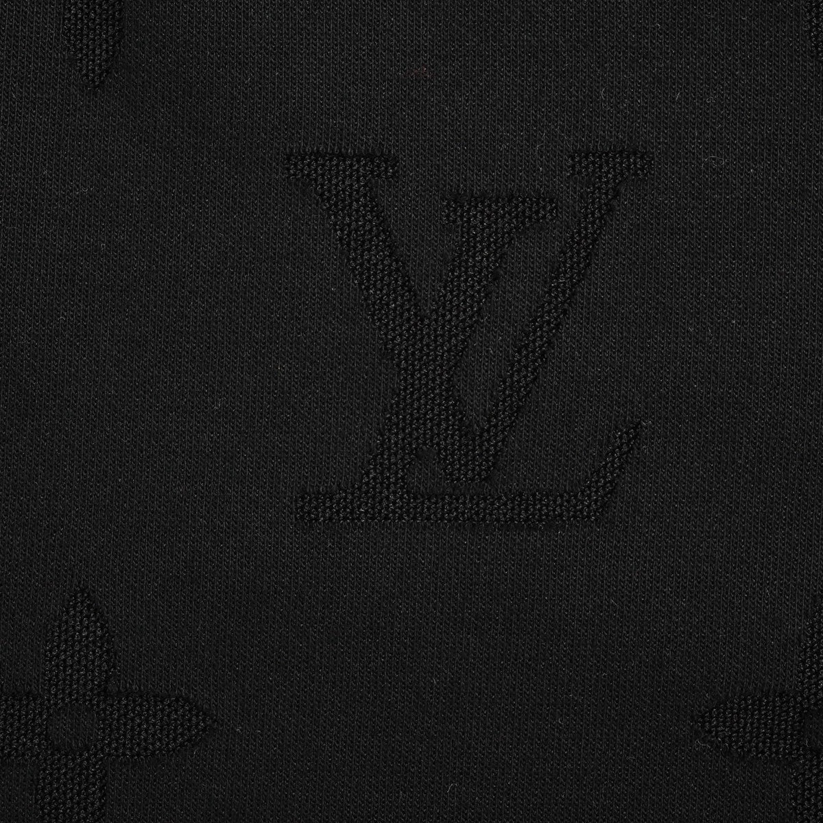 Tonal Embossed Monogram T-Shirt | Black