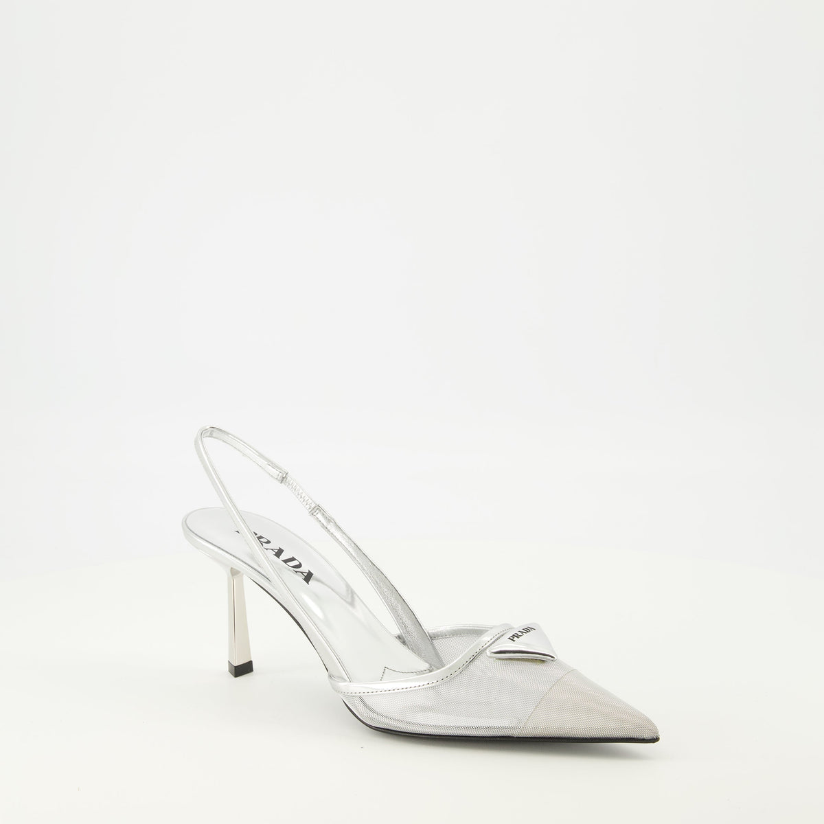 Silver Mesh Heels
