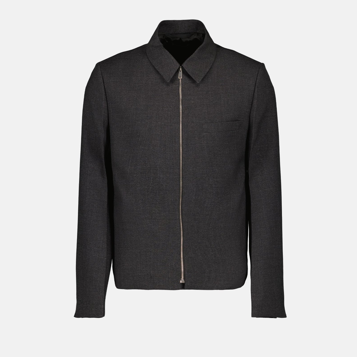 Zip-Up Wool Jacket
