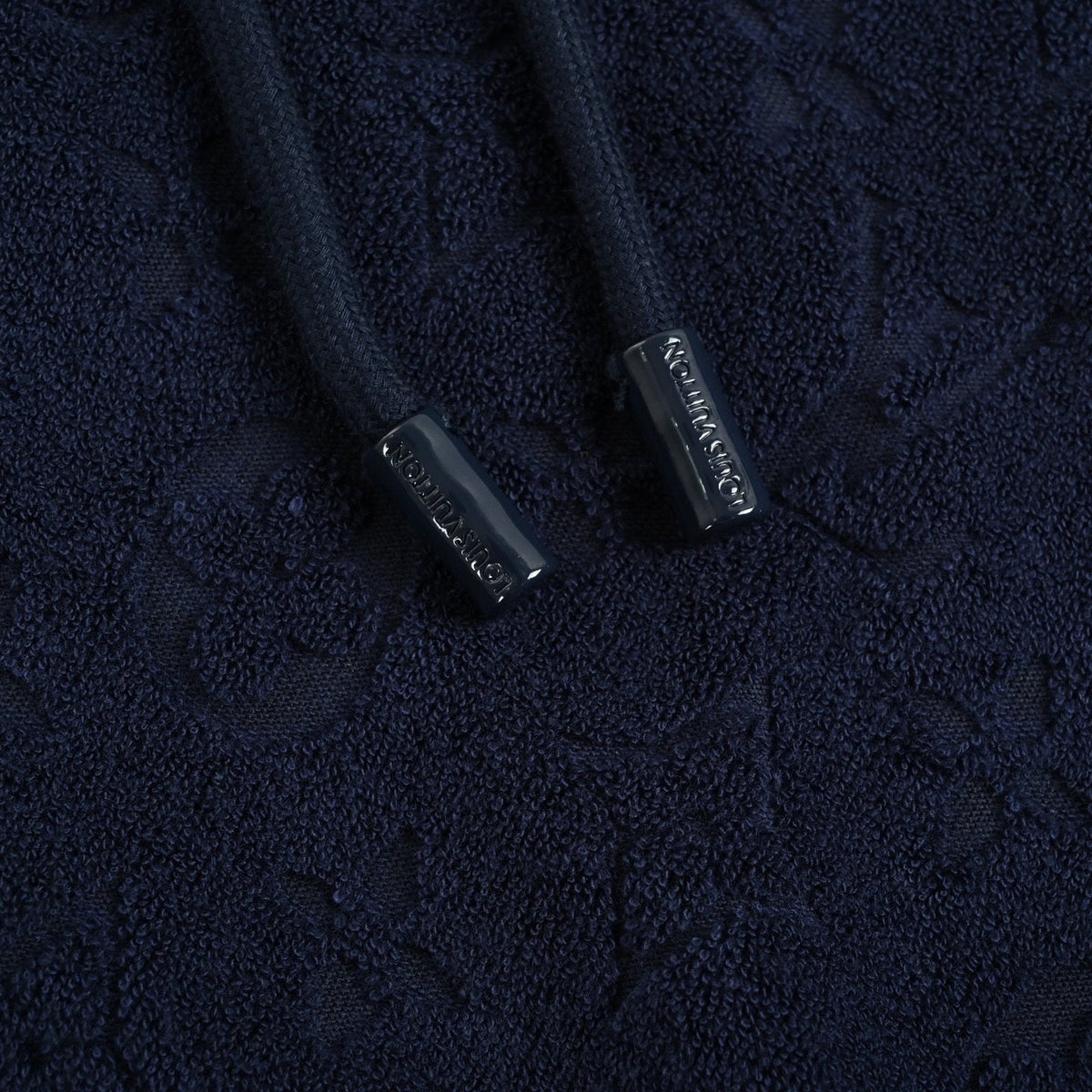 Monogram Toweling Zip-Up Hoodie | Navy