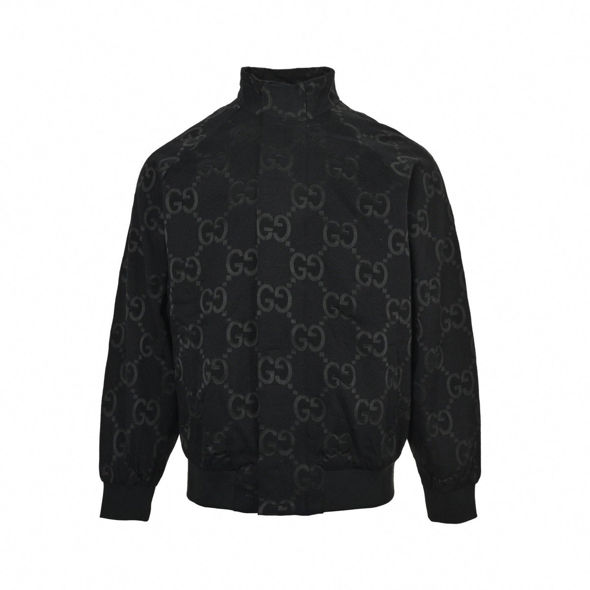 GG Monogram Jacquard Cotton Jacket | Black