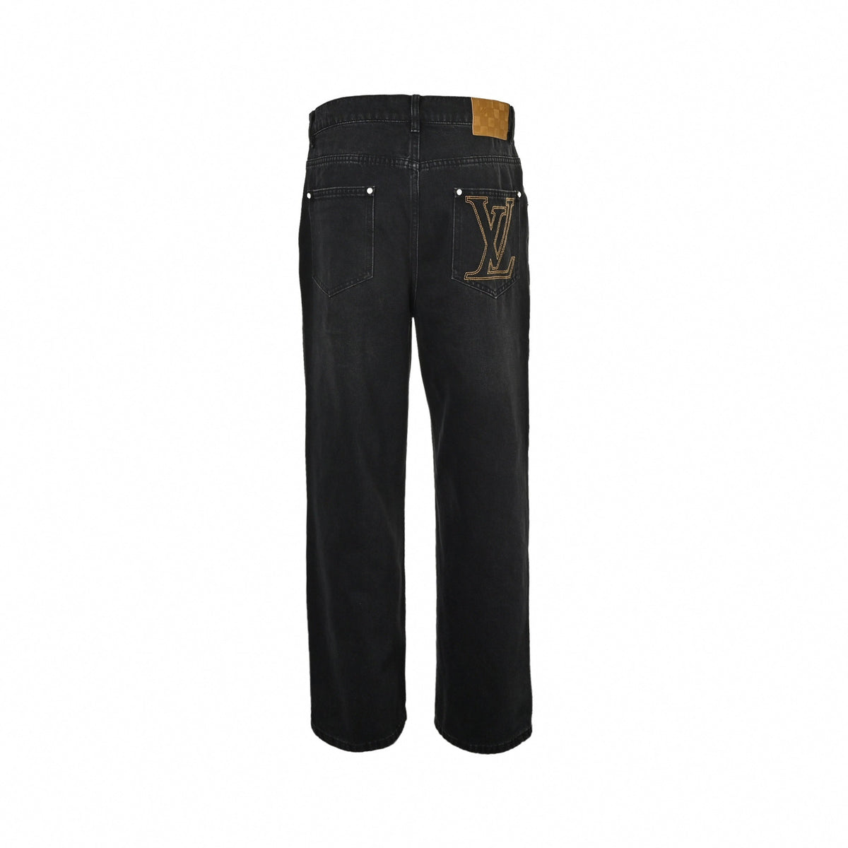 LV Signature Embroidered Jeans - Dark Wash