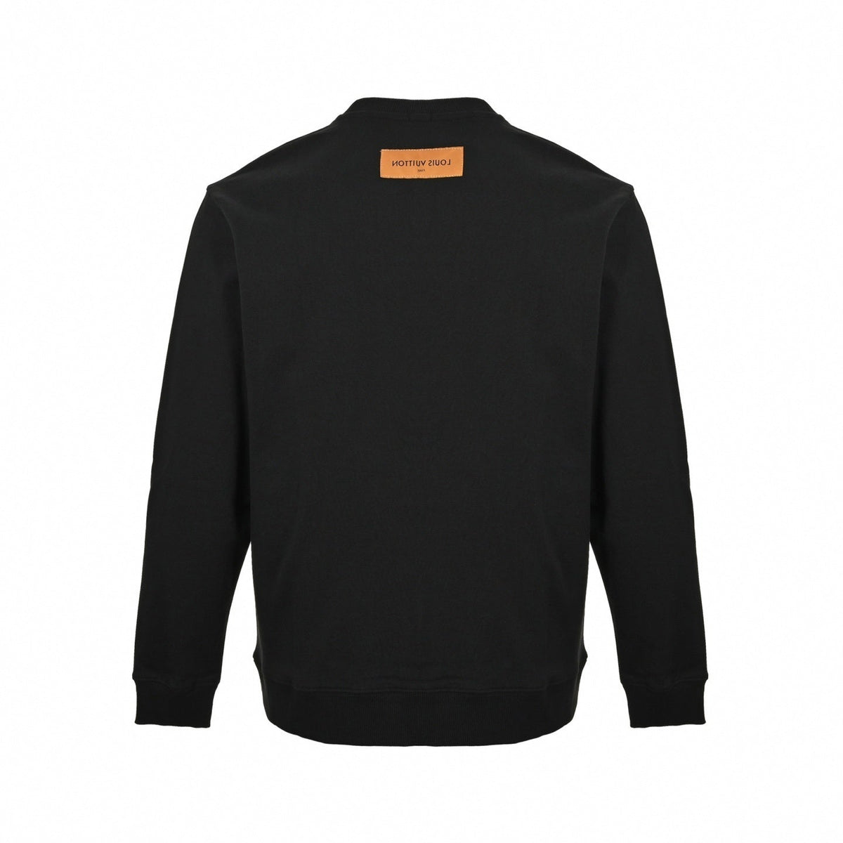 Embroidered Monogram Sleeve Sweatshirt | Black