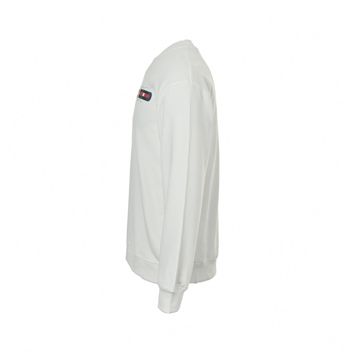 Web Stripe Logo Crewneck Sweatshirt - White