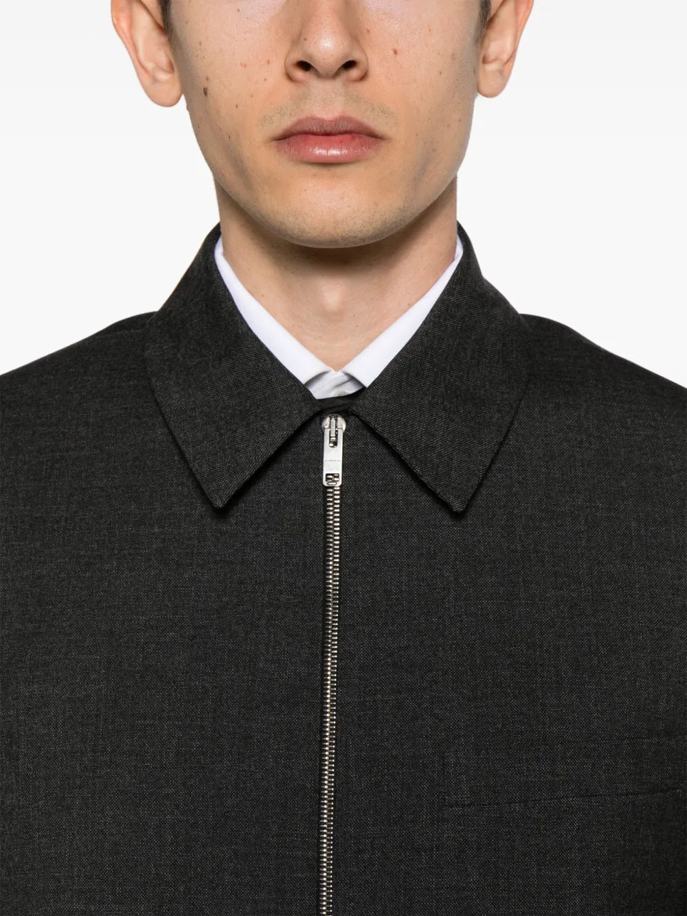 Zip-Up Wool Jacket