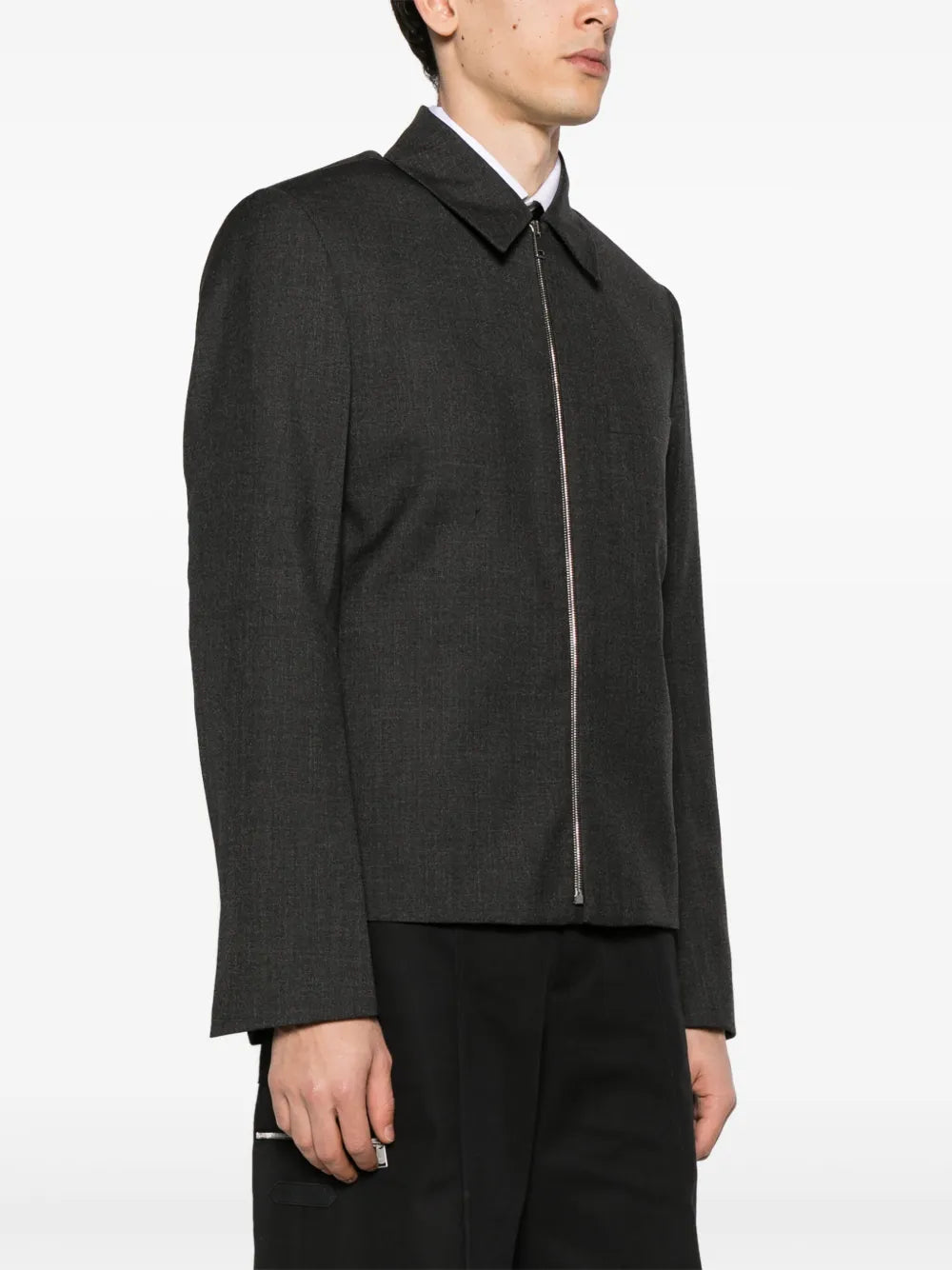 Zip-Up Wool Jacket
